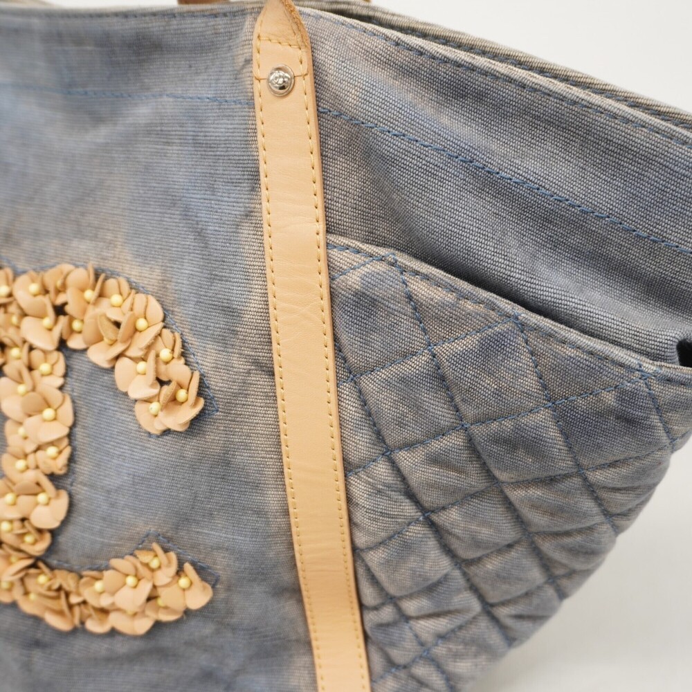 Chanel Cruise Line Tote Bag, Denim Blue Beige, Women's - Picture 7 of 13